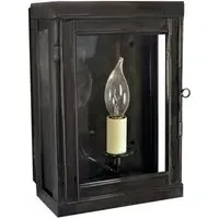 Small Box Wall Light - Antique, Solid Brass