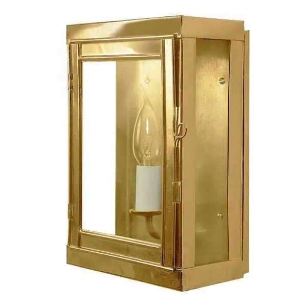 Small Box Wall Light - Brass, Solid Brass