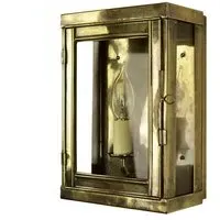 Small Box Wall Light - Distressed, Solid Brass