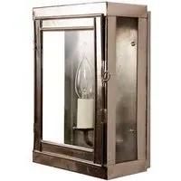 Small Box Wall Light - Nickel, Solid Brass