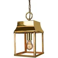 Small Hanging Lantern - Natural, Brass