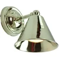 Small Map Room Wall Light - Polished Nickel, Brass