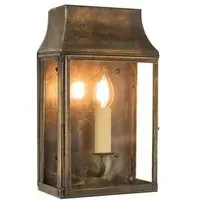Small Wall Lantern with Hinged Door - Brass
