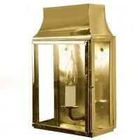 Small Wall Lantern with Hinged Door - Brass