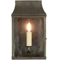 Small Wall Lantern with Hinged Door - Brass