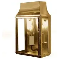 Small Wall Lantern with Hinged Door - Brass