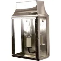 Small Wall Lantern with Hinged Door - Nickel