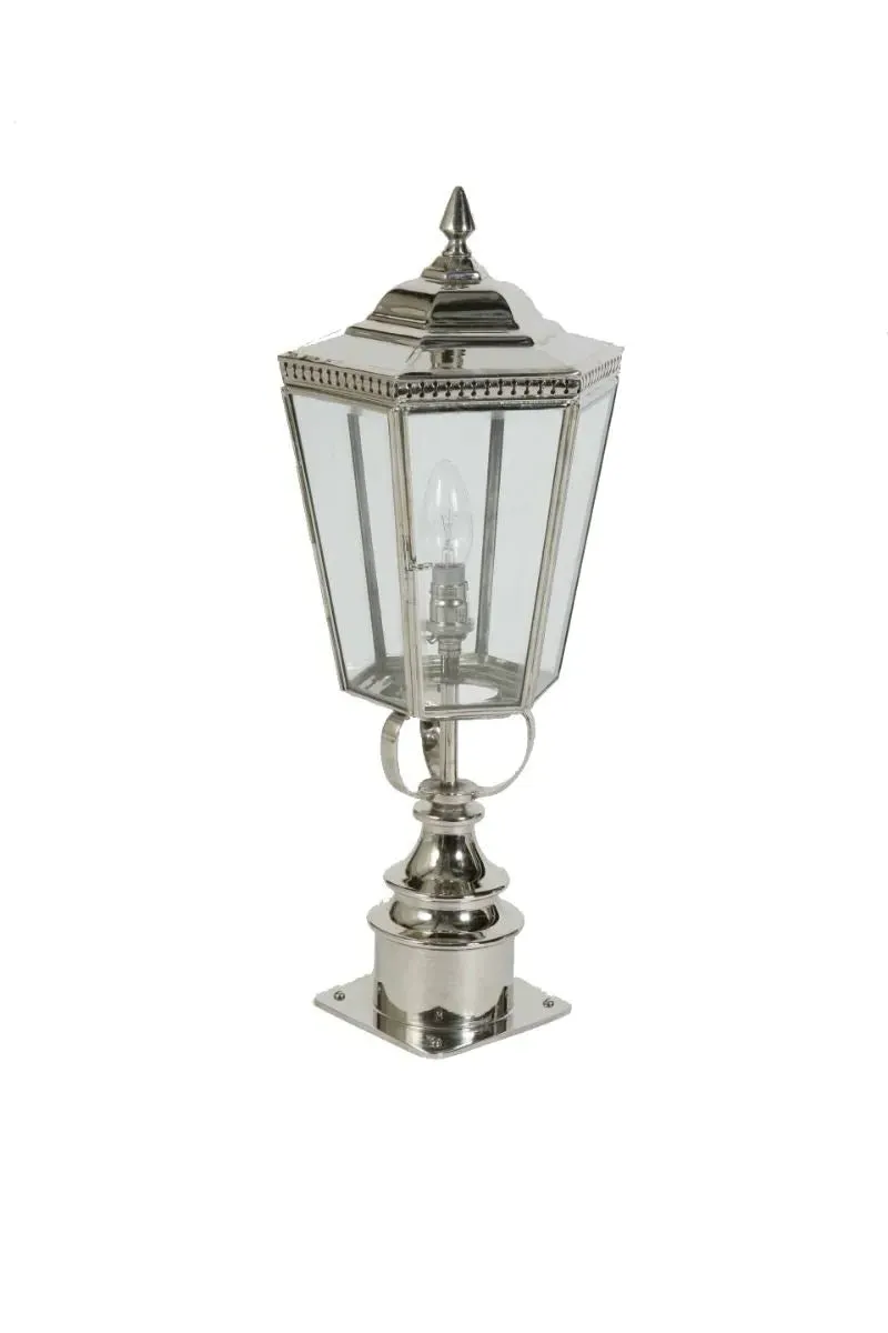 Tall Pillar Lamp - Old Antique Brass