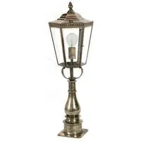 Tall Pillar Lamp - Old Antique Brass