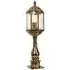 Tall Pillar Lamp with Glass - Distressed, Brass