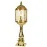 Tall Pillar Lamp with Glass - Polished, Brass