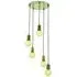 Tommy 5 Light Cluster Pendant Light - Distressed, Brass