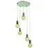 Tommy 5 Light Cluster Pendant Light - Polished Nickel, Brass