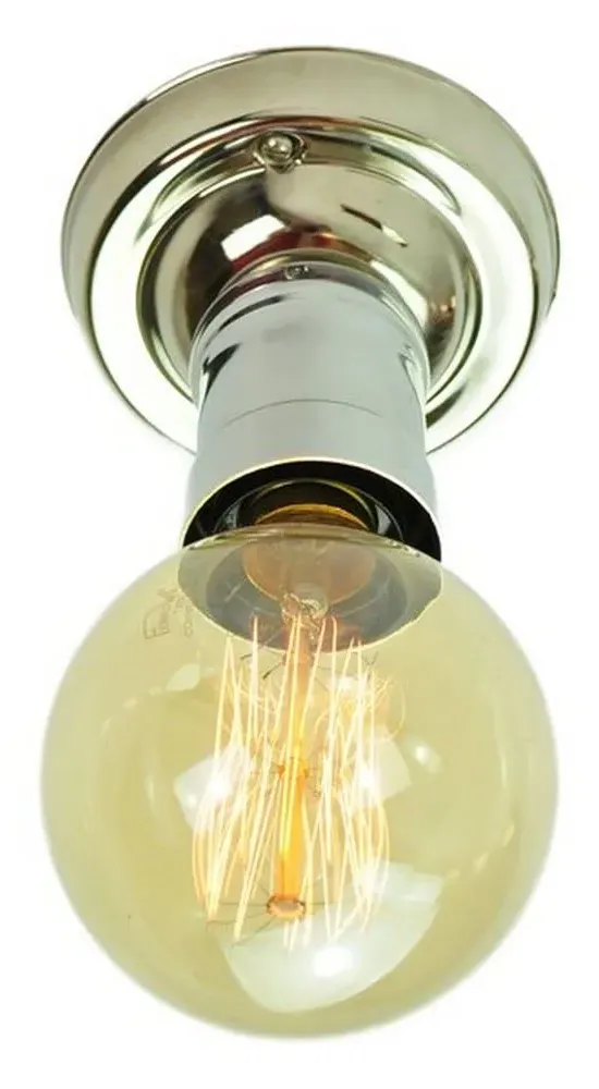 Tommy Flush Light - Polished Nickel, Brass