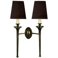Twin Wall Light - Antique Brass