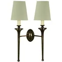 Twin Wall Light - Antique Brass