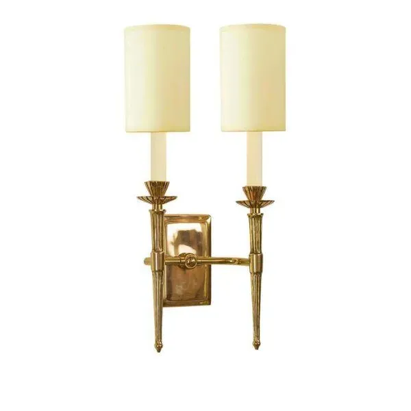 Twin Wall Light - Distressed Brass