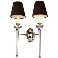 Twin Wall Light - Ivory, Nickel