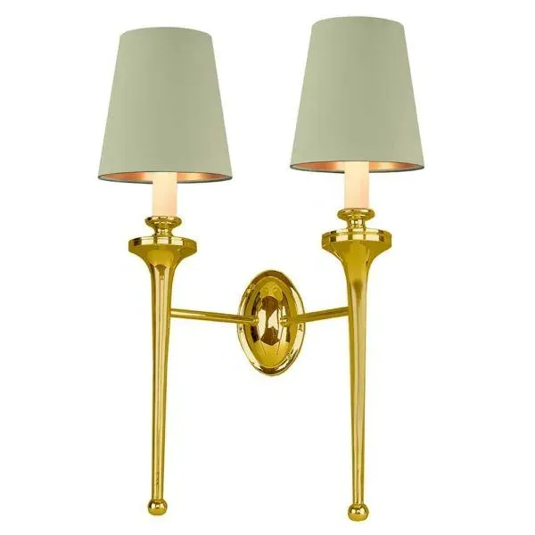 Twin Wall Light - Natural Brass