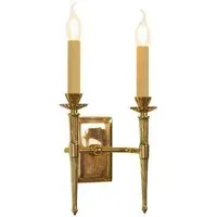 Twin Wall Light - Natural Brass