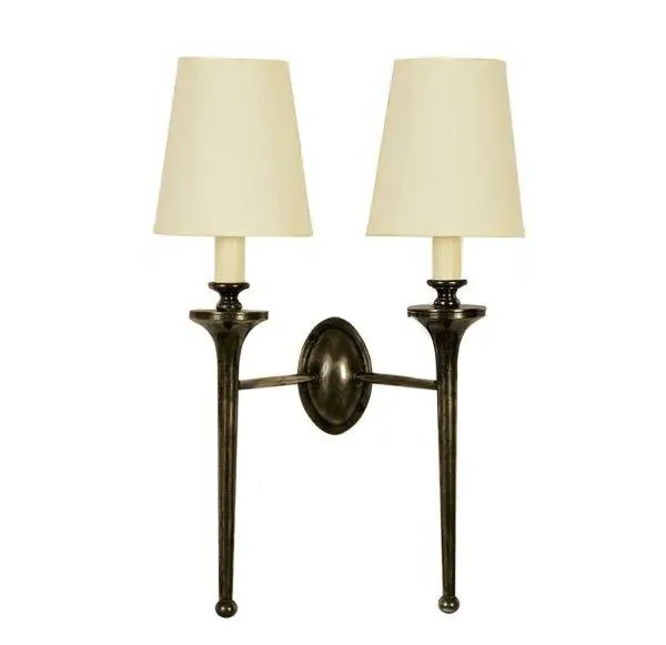 Twin Wall Light - Old Antique Brass