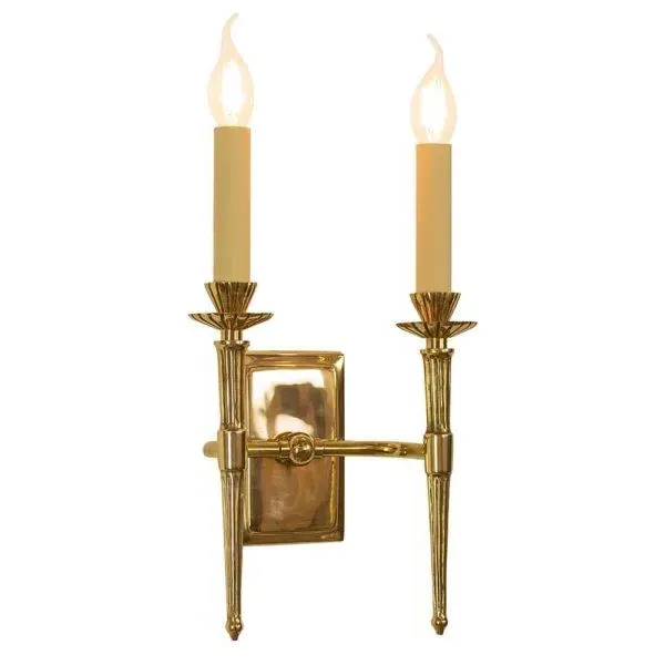 Twin Wall Light - Polished Brass