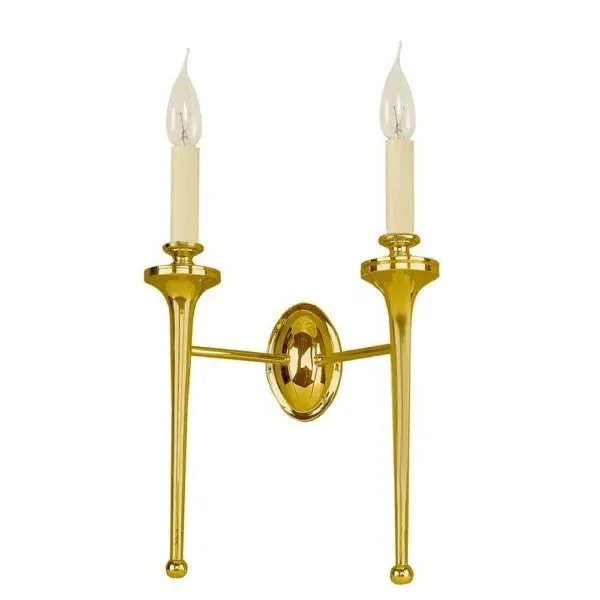 Twin Wall Light - Polished Brass