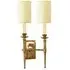 Twin Wall Light with Shades - Polished Brass