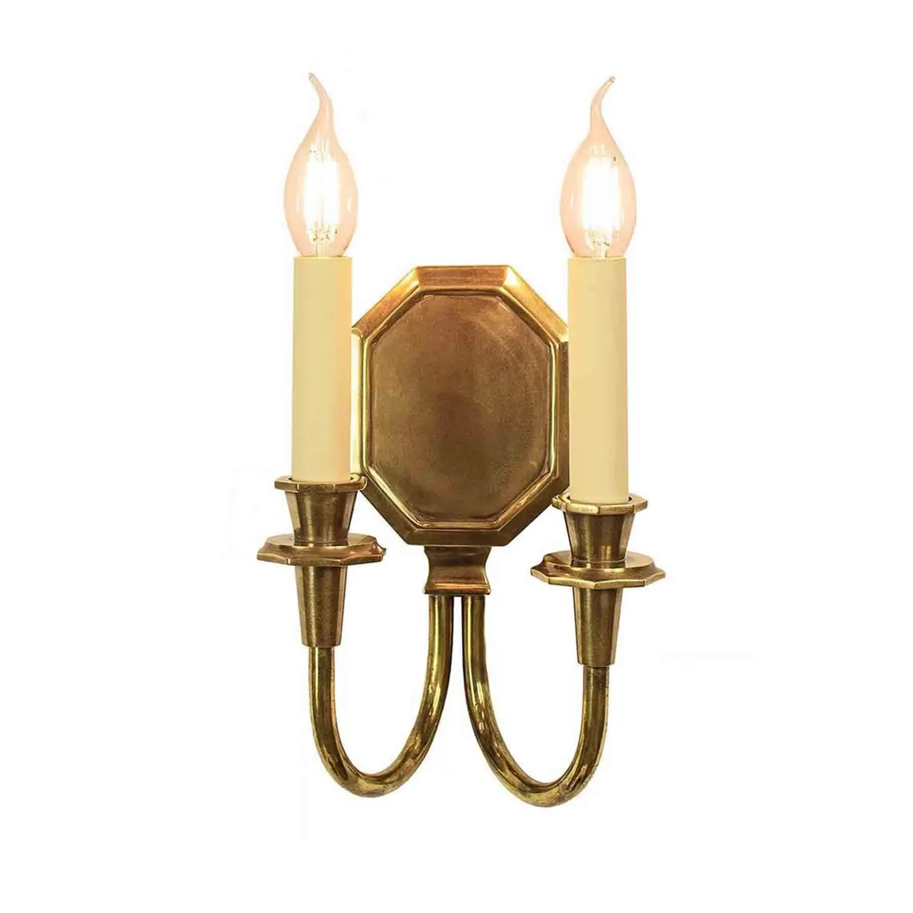 Twin Wall Sconce - Distressed Brass image