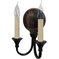 Twin Wall Sconce IP20 - Antique, Cast Brass