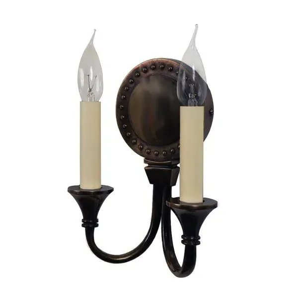 Twin Wall Sconce IP20 - Antique, Cast Brass image