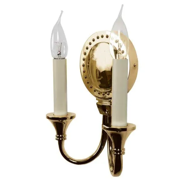 Twin Wall Sconce IP20 - Distressed, Cast Brass