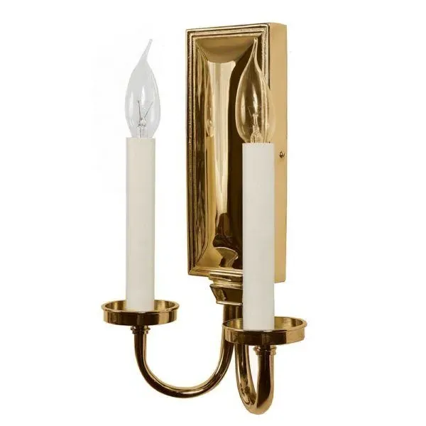 Twin Wall Sconce IP44 - Old Antique Brass