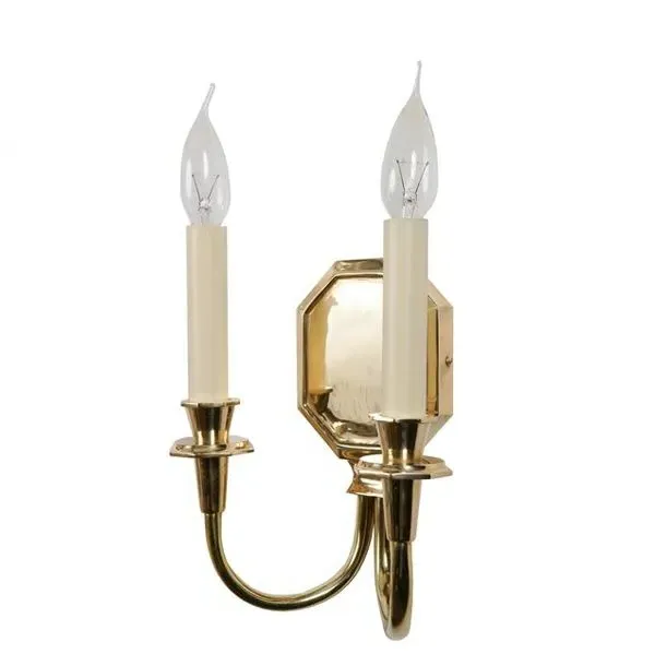 Twin Wall Sconce - Natural Brass