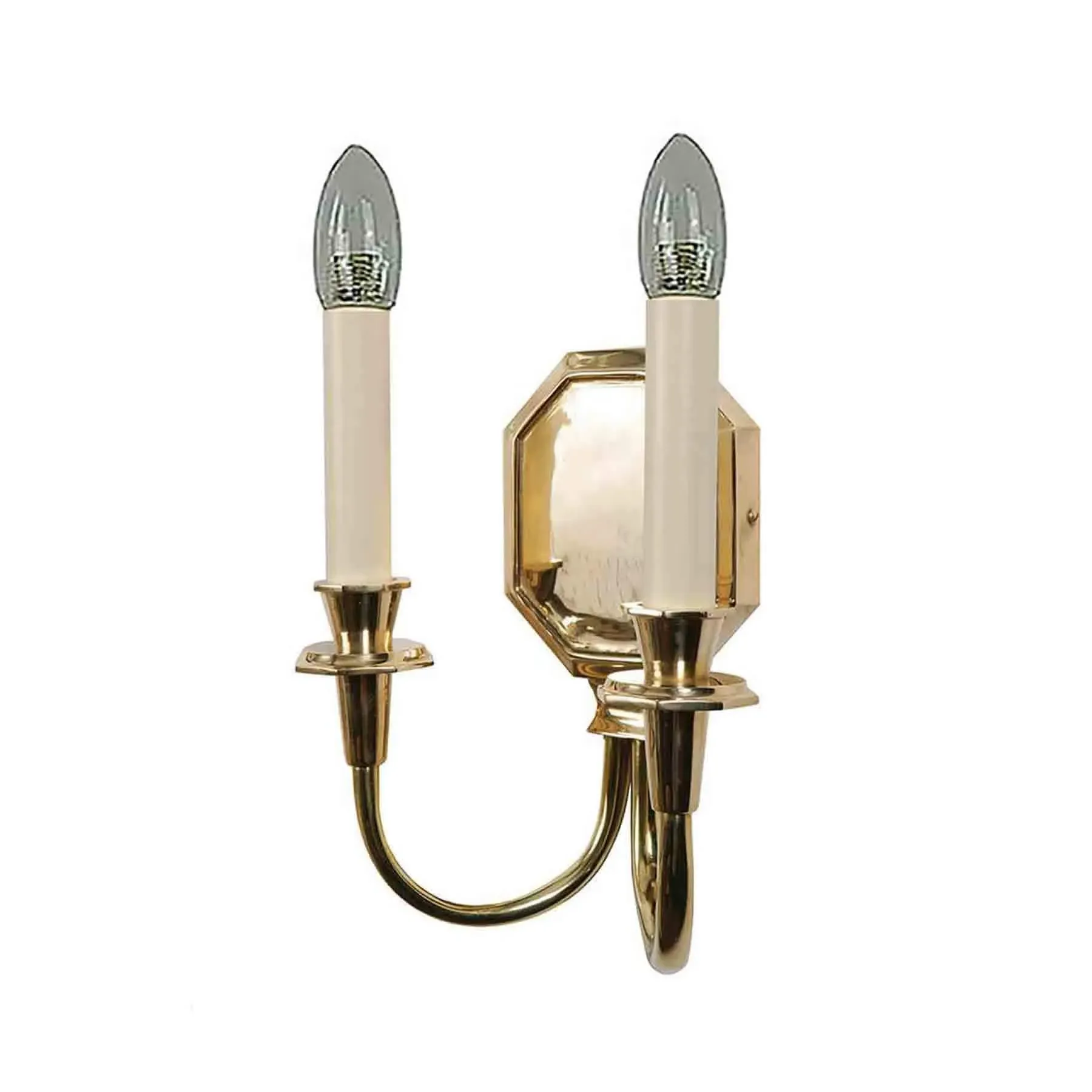 Twin Wall Sconce - Natural Brass