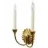 Twin Wall Sconce with Black Shade - Antique