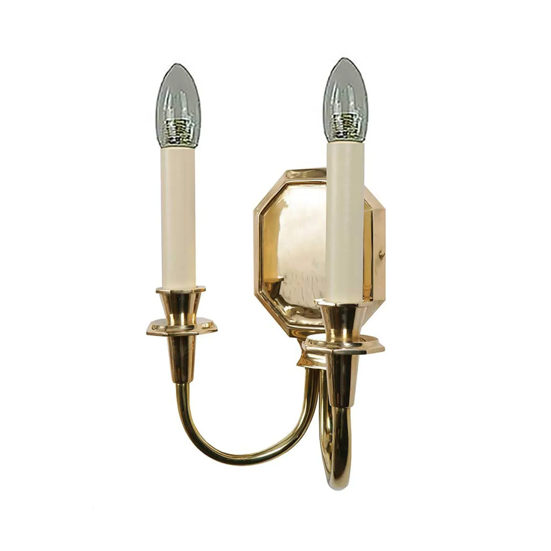 Twin Wall Sconce without Shade - Brass
