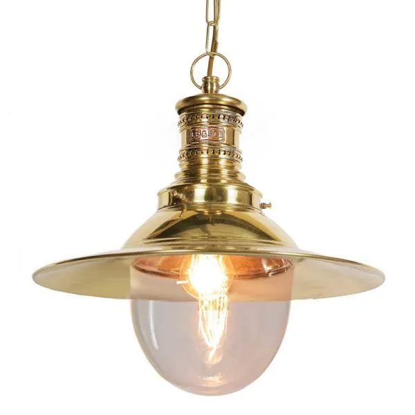 Victoria Pendant Light - Antique Brass, Clear Glass