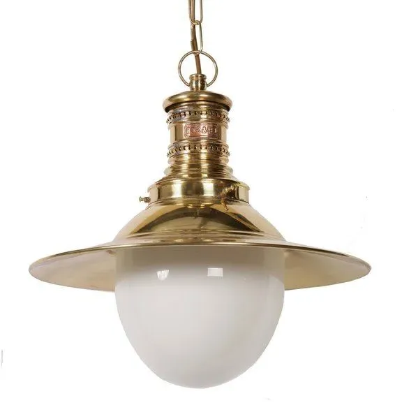 Victoria Pendant Light - Natural Brass, Clear Glass