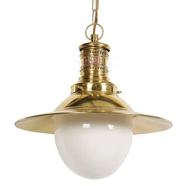 Victoria Pendant Light - Natural Brass, Clear Glass