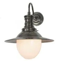 Victoria Wall Light - Antique Brass, Opal Glass