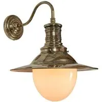 Victoria Wall Light - Distressed Brass, Clear Glass