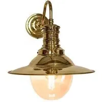 Victoria Wall Light - Natural Brass, Clear Glass