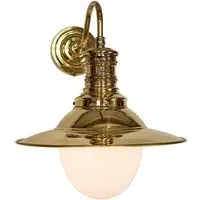 Victoria Wall Light - Natural Brass, Opal Glass
