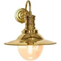 Victoria Wall Light - Polished Brass, Clear Glass