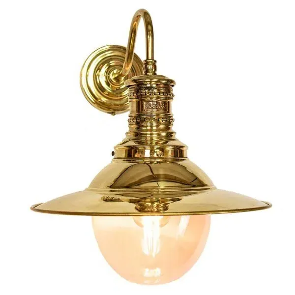 Victoria Wall Light - Polished Brass, Clear Glass