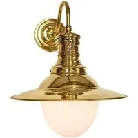 Victoria Wall Light - Polished Brass, Opal Glass