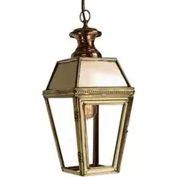 Victorian Pendant Light with Hinged Door - Brass