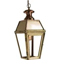 Victorian Pendant Light with Hinged Door - Brass