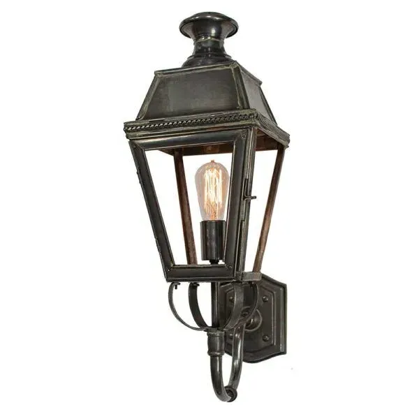Victorian Wall Lantern - Distressed Brass